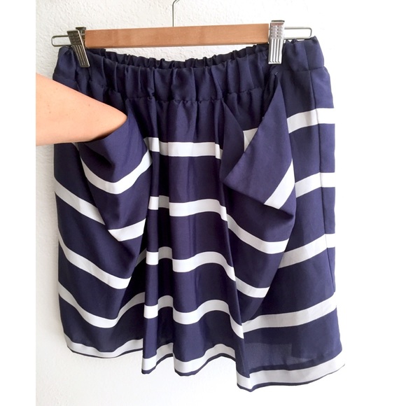 BCBGeneration Dresses & Skirts - • BCBGenerarion • Silky Blue & White Striped Mini